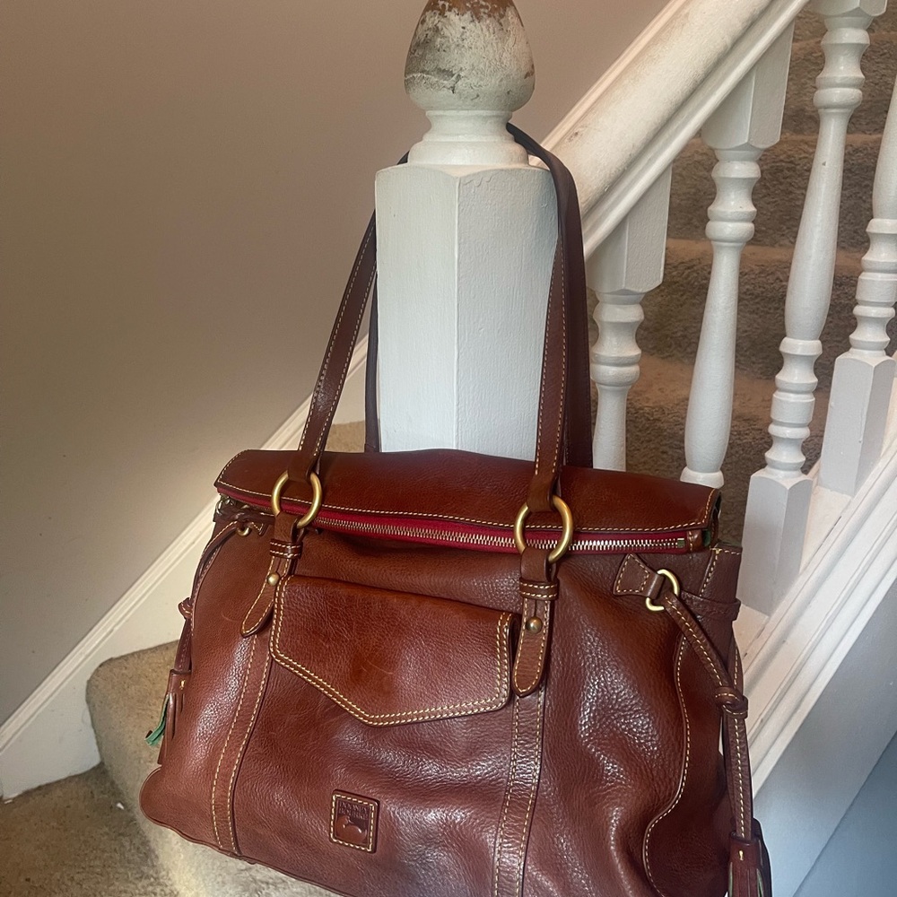 Dooney & Bourke Brown Leather Shoulder Bag